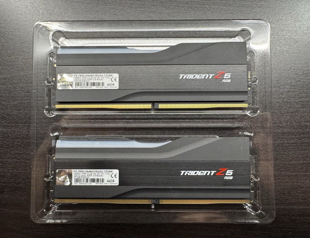 G.SKILL Trident Z5 RGB 32GB (2x16GB) DDR5 7600 CL36 Intel XMP RAM Kit