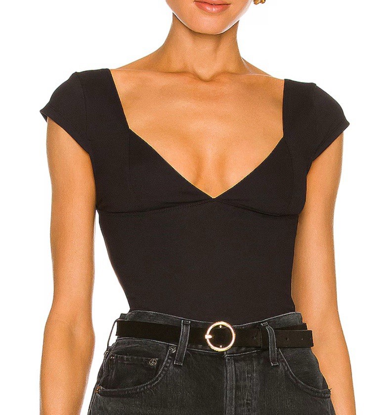 Free People Black Duo Corset Cami Top Size XL