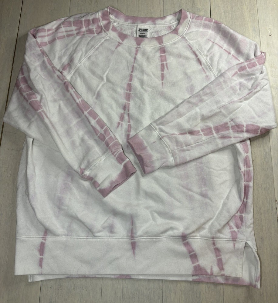 PINK Victoria’s Secret Womens Crew Neck Modern Pullover Sweatshirt Size Medium