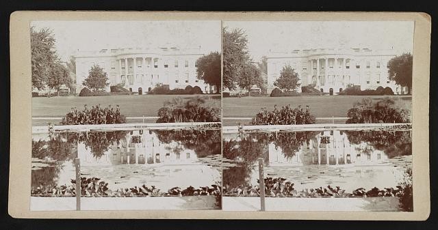 Photo:White House Washington DC 1900 South Lawn Stereo View