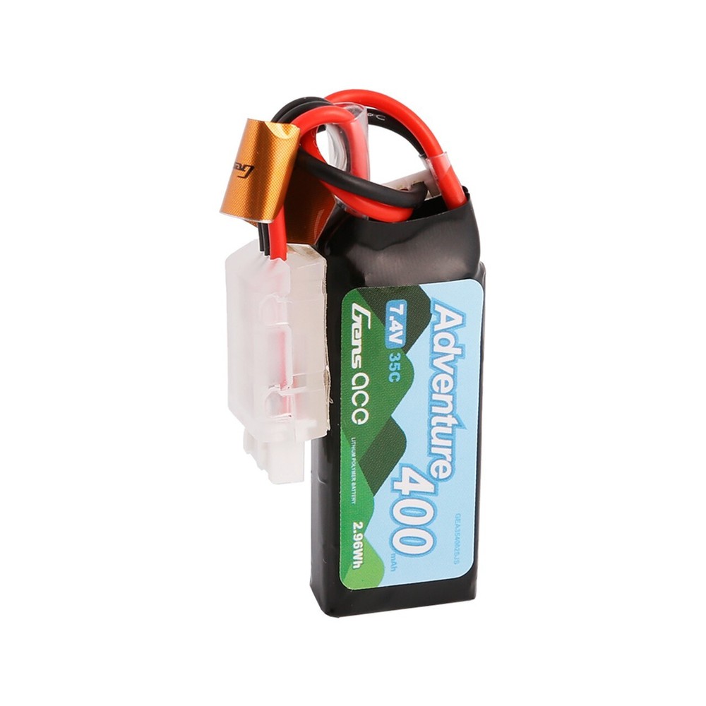 Gens Ace 2s 7.4v 400mah 35c lipo battery For Axial SCX24 1/24 RC Truck Crawler-image