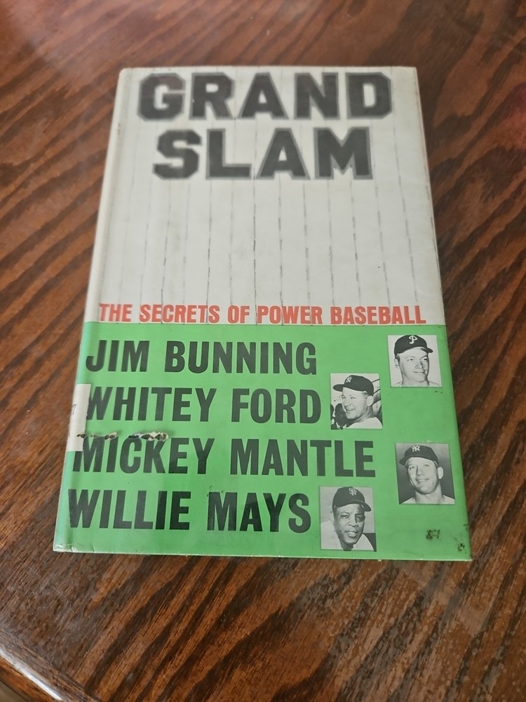 Grand Slam: The Secrets of Power Baseball 1965 Hardcover Dust Jacket Mantle Mays