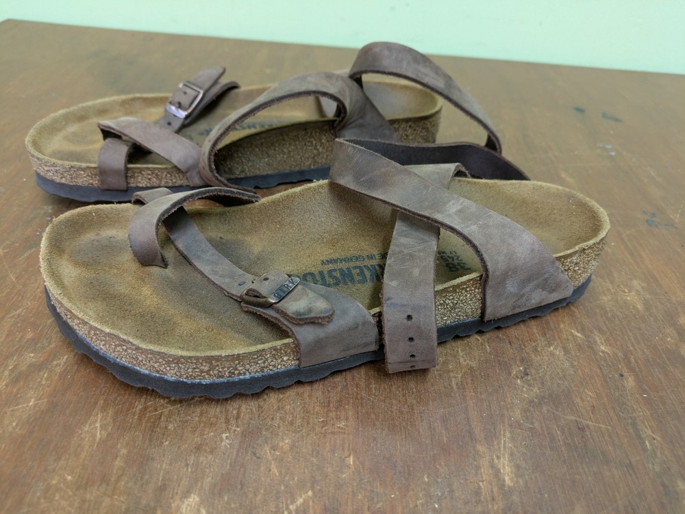 Birkenstock Yara Ankle Strap Sandals Women's Size EU38  Taupe Brown