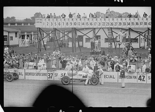 Peoria Illinois 1938 Auto Race Track Grandstand Crowd FSA Arthur Rothstein