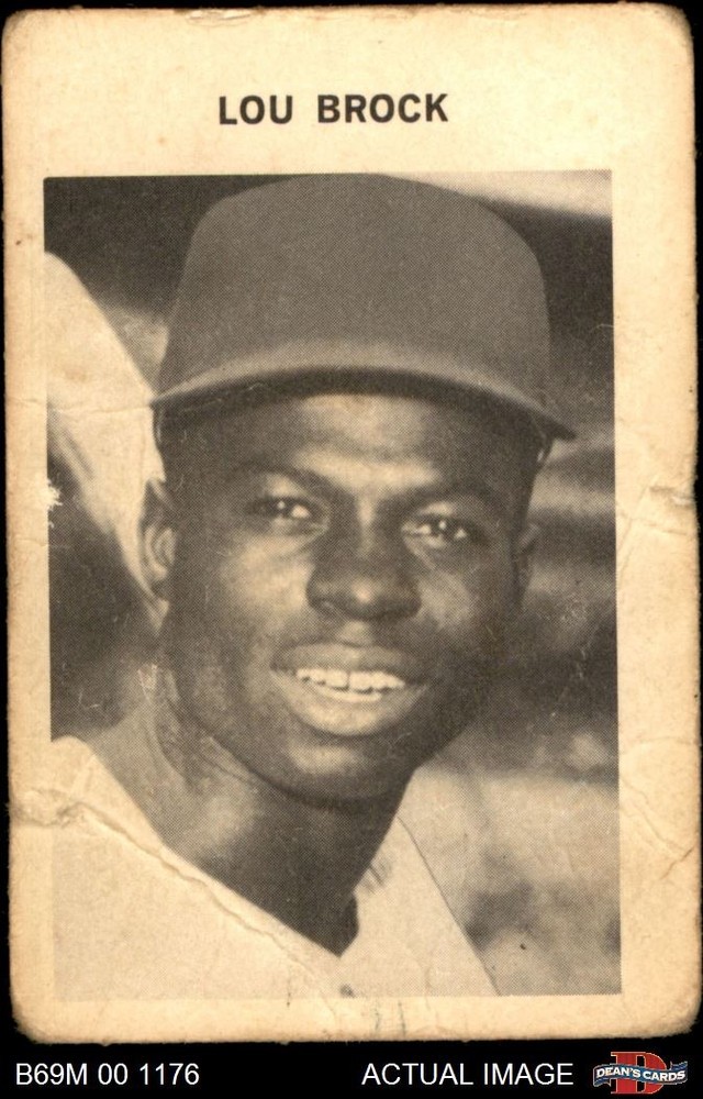 1969 Milton Bradley Lou Brock Cardinals HOF 1 - POOR
