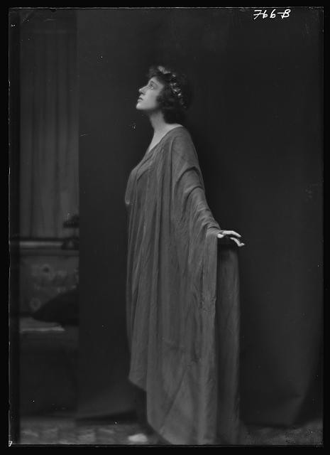 Photo:Helen Freeman Portrait Photograph 1915 Woman in Draped Gown