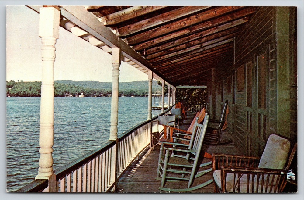 Spofford New Hampshire~View Of Lake From Camp Notre Dame Porch~Vintage Postcard