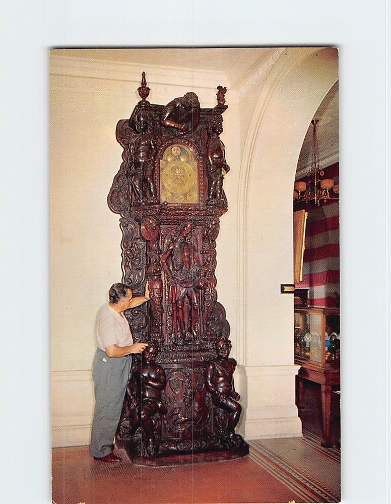 Postcard Dick Whittington Clock Lightner Museum of Hobbies St. Augustine Florida