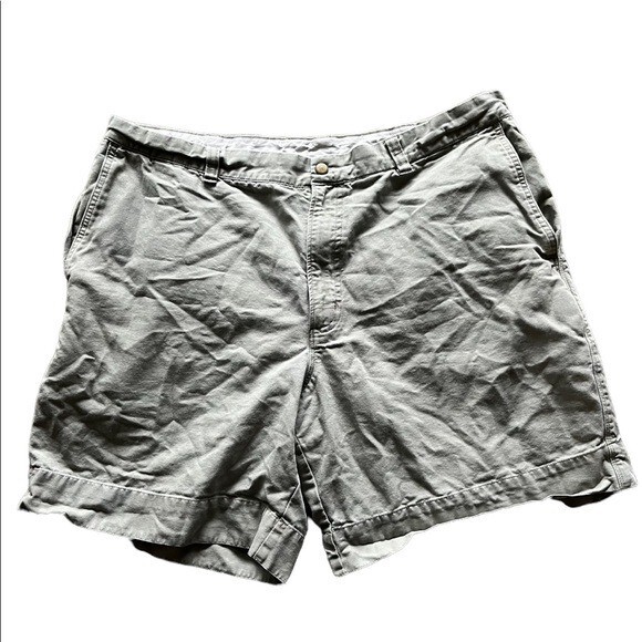 Columbia Men’s Sz 40 Flat Front Khaki/Light Green Outdoor Hiking Shorts Pockets