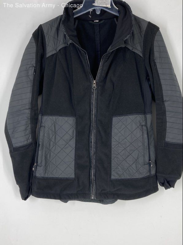 Lululemon Womens Black Long Sleeve Pockets Full-Zip Jacket Size Medium