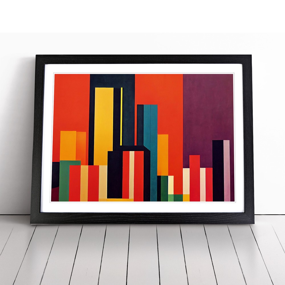 Fearless Abstract Skyscrapers Wall Art Print Framed Canvas Picture Poster Decor