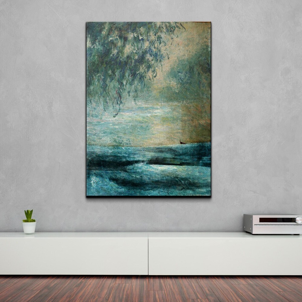 Ready2HangArt 'BX Abstract XXVIII' Oversized Canvas Wall Art Blue 40