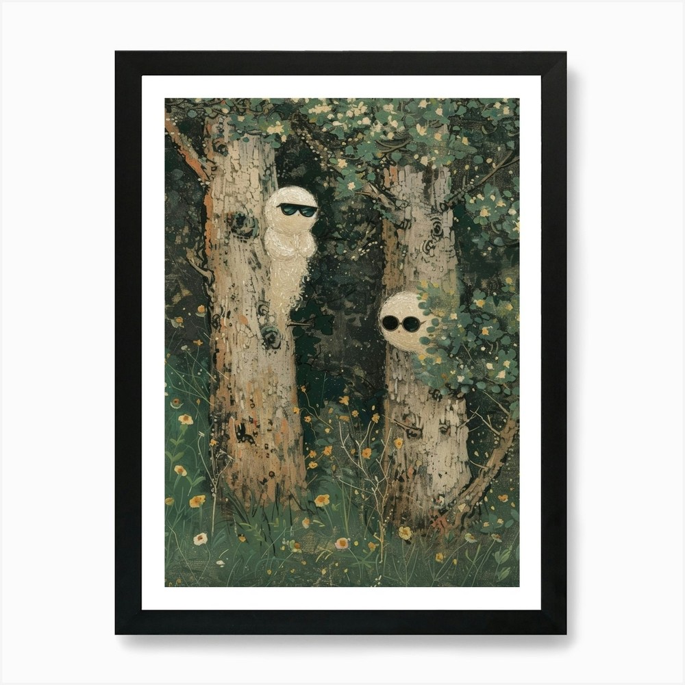 Shivering In The Trees Framed Art Print Canvas Wall Decor Picture