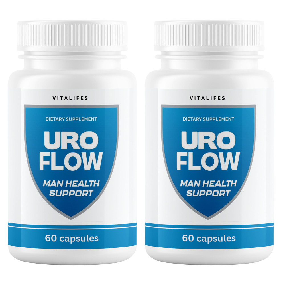 (2 Pack) Uro Flow for Men Prostate Health & Urinary Support Supplement 120 Caps