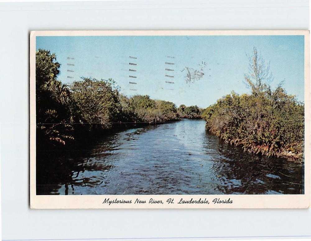 Postcard Mysterious New River Fort Lauderdale Florida USA