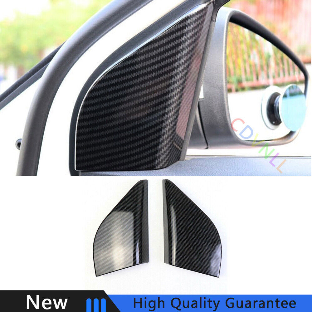 For Ford Focus ST RS 2019-2020 Carbon Fiber A Post Front Triangle Cover Trim 2PC
