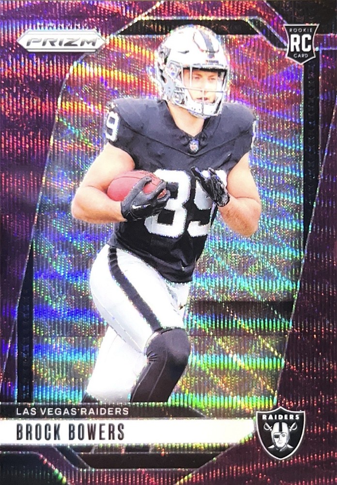 2024 Panini Prizm Brock Bowers Rookie Purple Wave 37/99 #315