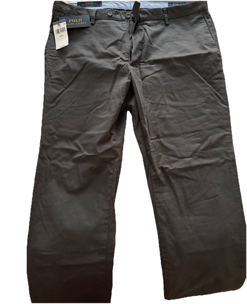 Ralph Lauren Men's Polo Slim Stretch Fit Grey Chino Pants 36x30 Brand new w tags