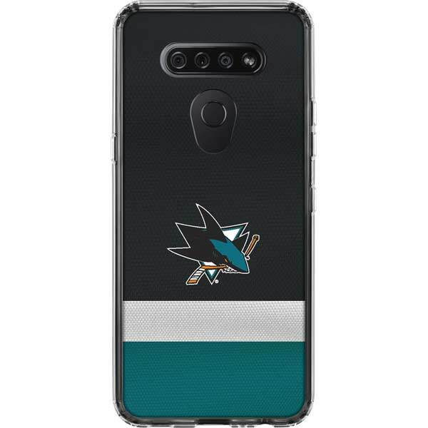 NHL San Jose Sharks LG K51/Q51 Clear Case - San Jose Sharks Jersey