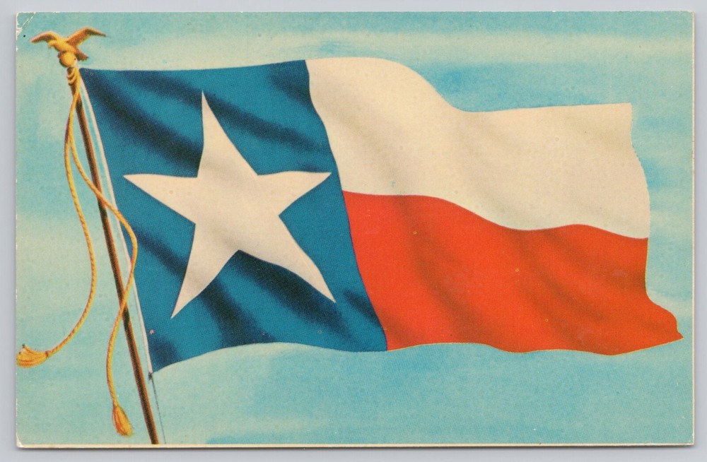 Texas State Flag, Lone Star State, Vintage Postcard