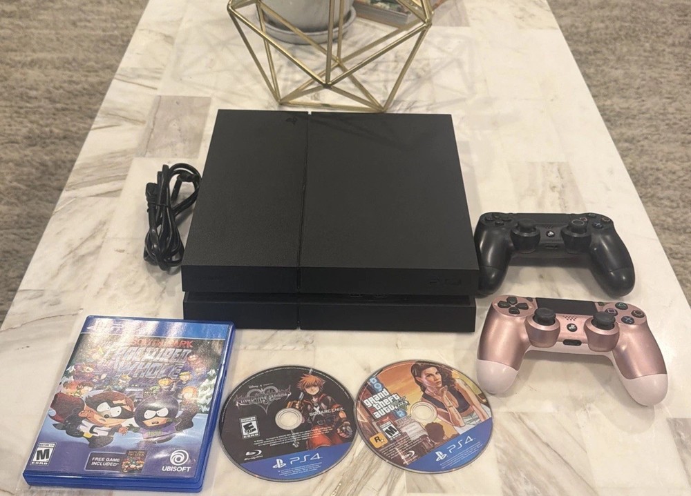 Sony PlayStation 4 PS4 500GB CUH-1215A Console 2 OEM Controllers Tested GTA