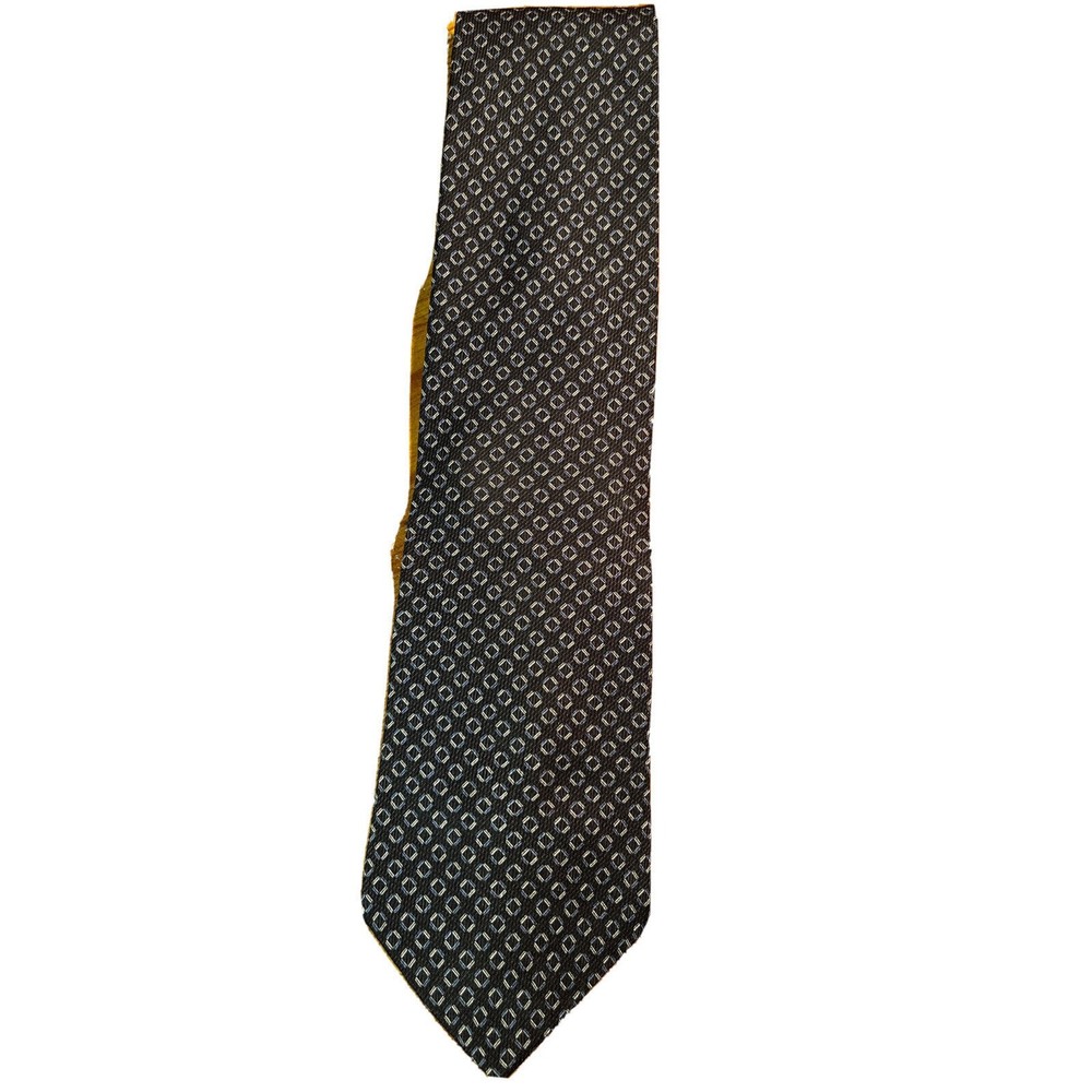 Nautica Men's Navy Blue Geometric Silk Neck Tie