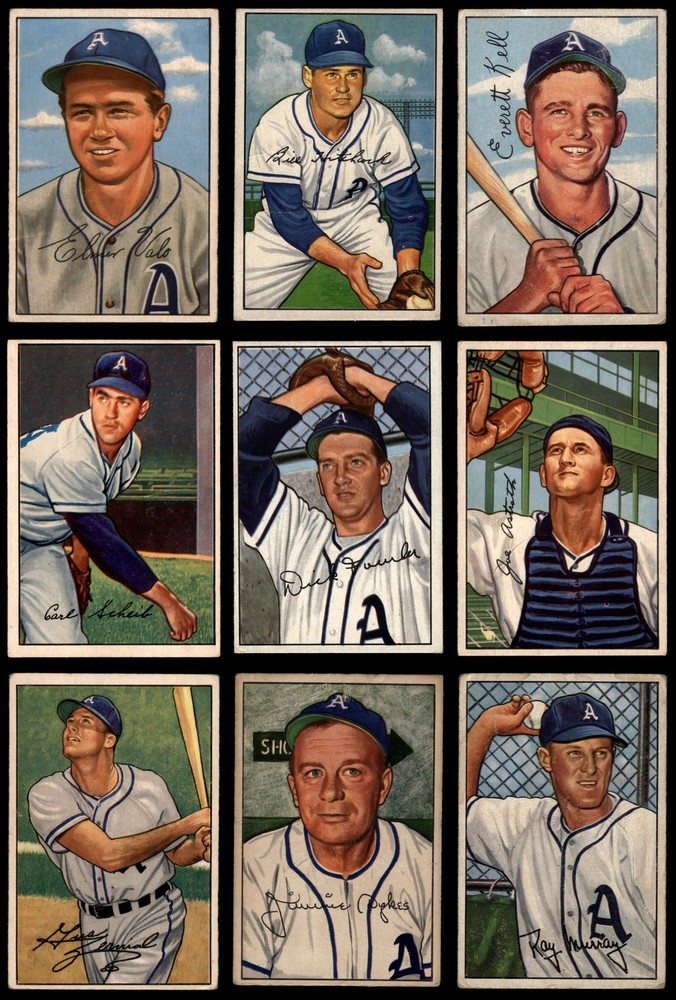 1952 Bowman Philadelphia Athletics (A's) Near Team Set 2.5 - GD+ 7223602