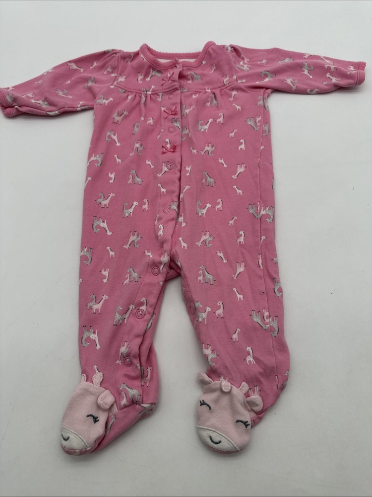 Just One You One Piece Youth Girl 6M Aop Giraffes Pink..#25535