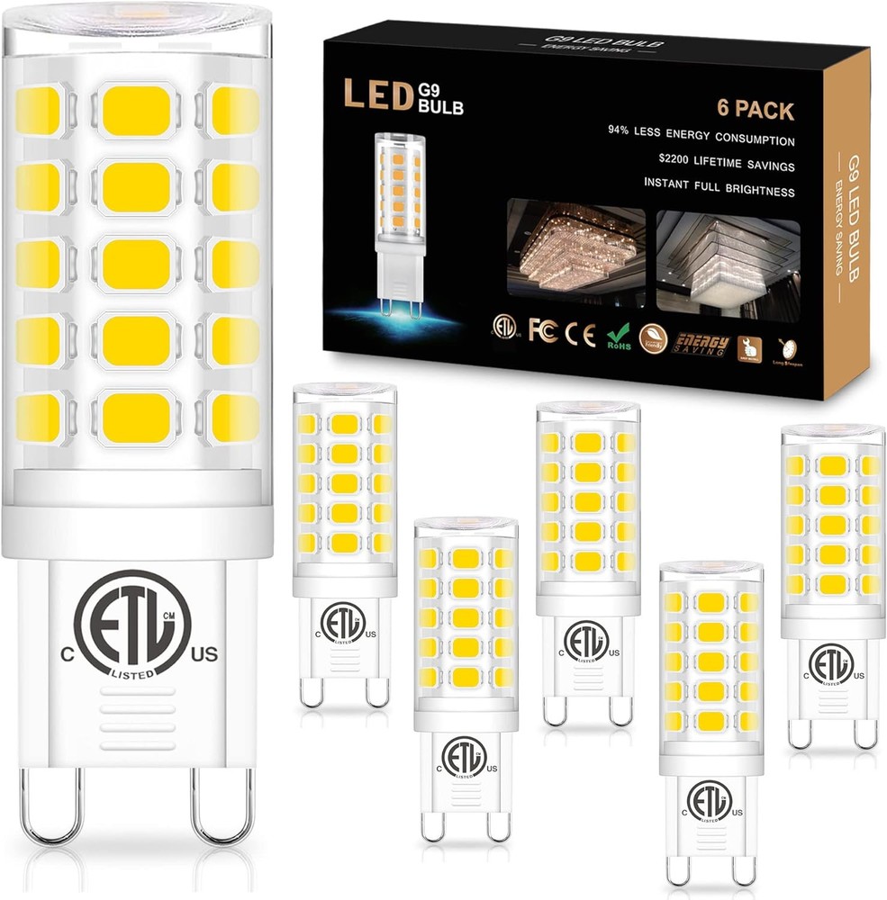 Sailstar G9 Led Bulb 4W(40W 6 Count (Pack of 1), 4000k Natural Daylight White