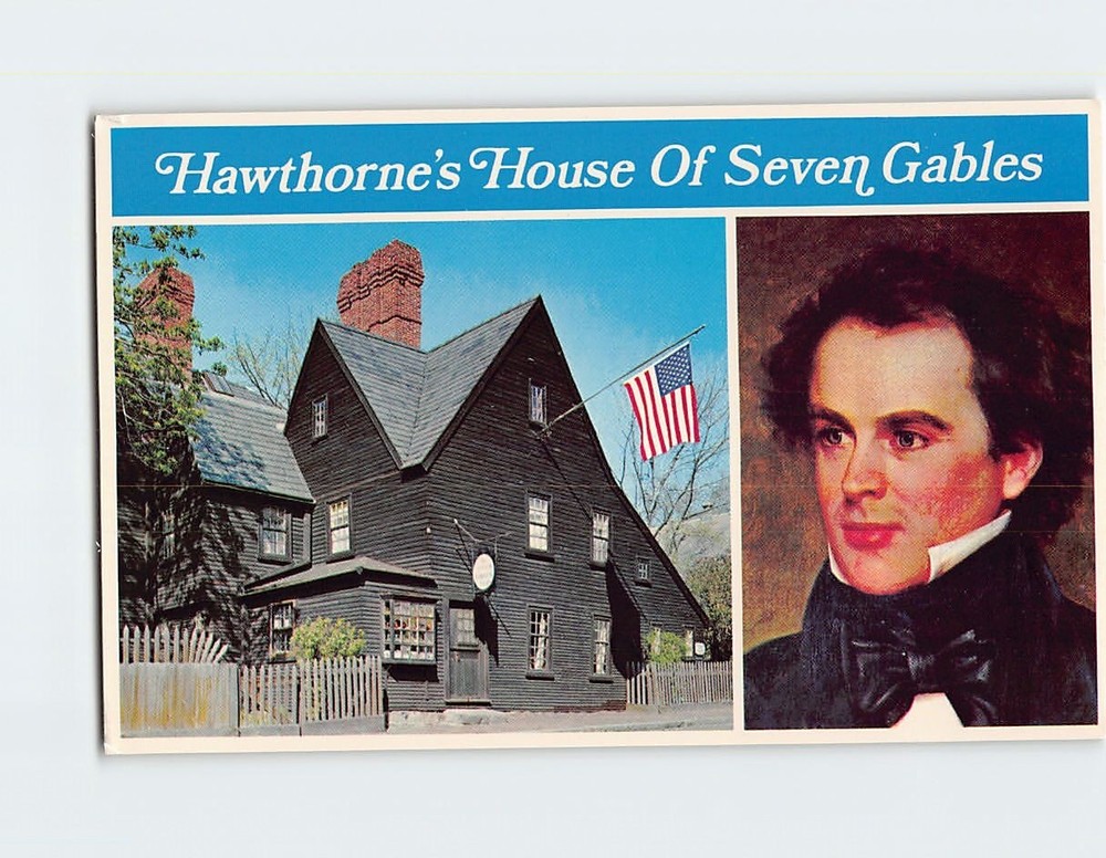Postcard Hawthorne's House of the Seven Gables Salem Massachusetts USA
