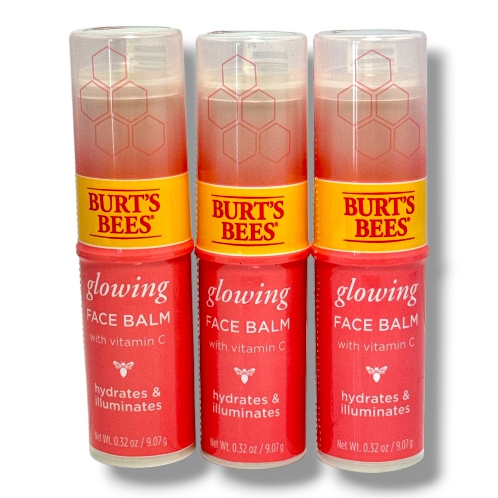 Burt's Bees Glowing Face Balm 0.32oz New Sealed Lot of 3