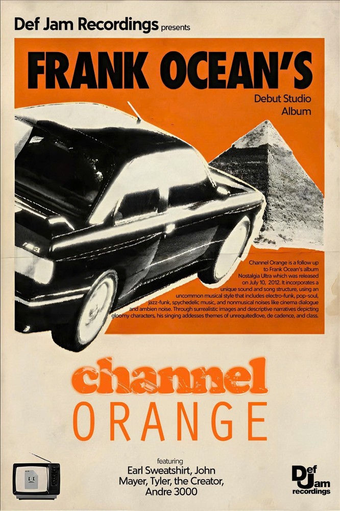Frank Ocean Channel Orange Poster Home Decor Wall Art Hanging - No Frame