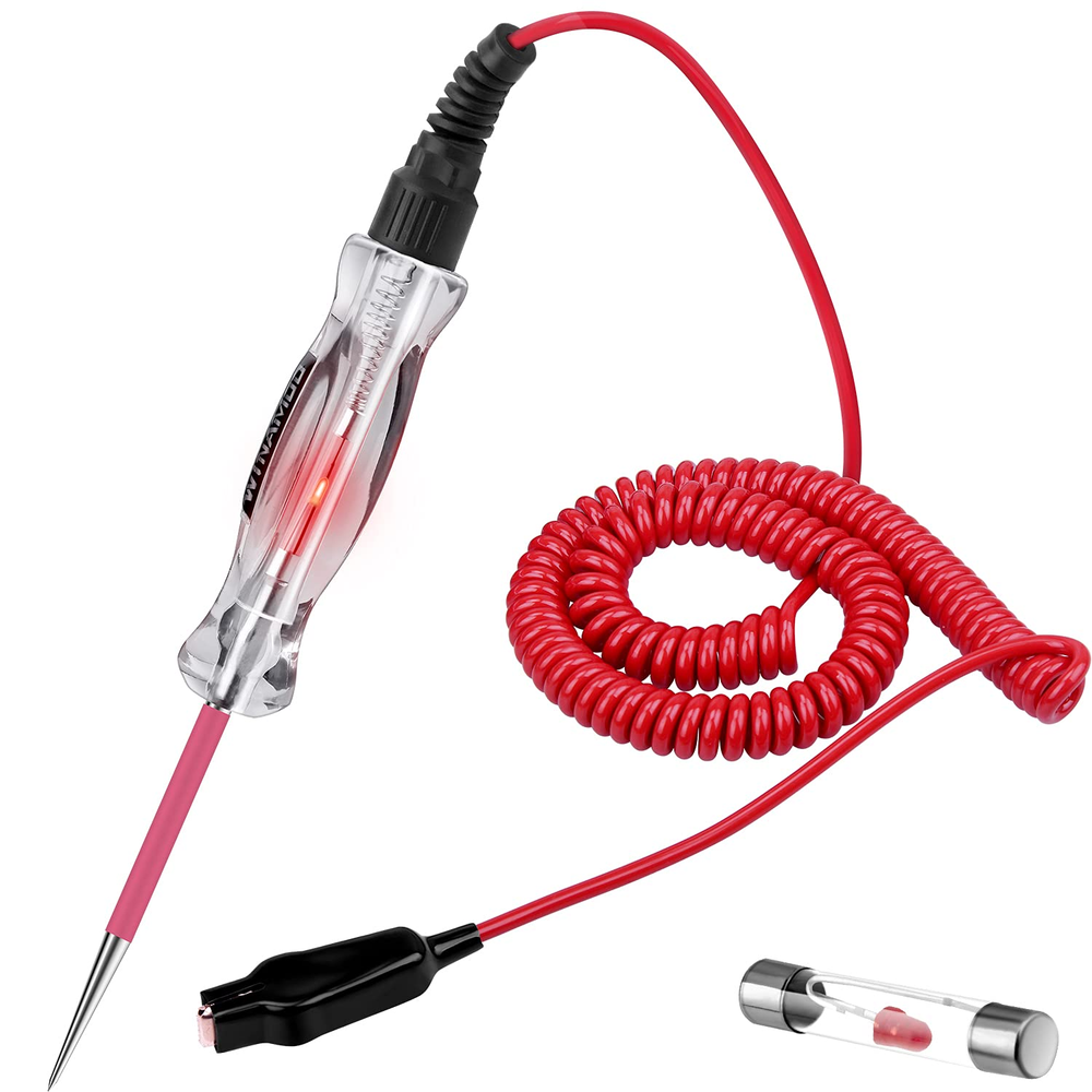 Premium 6-24V LED Automotive Circuit Tester with 135-Inch PU Extension Test Light