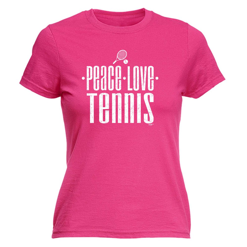 Peace Love Tennis - Womens T Shirt Funny T-Shirt Novelty gift tshirt
