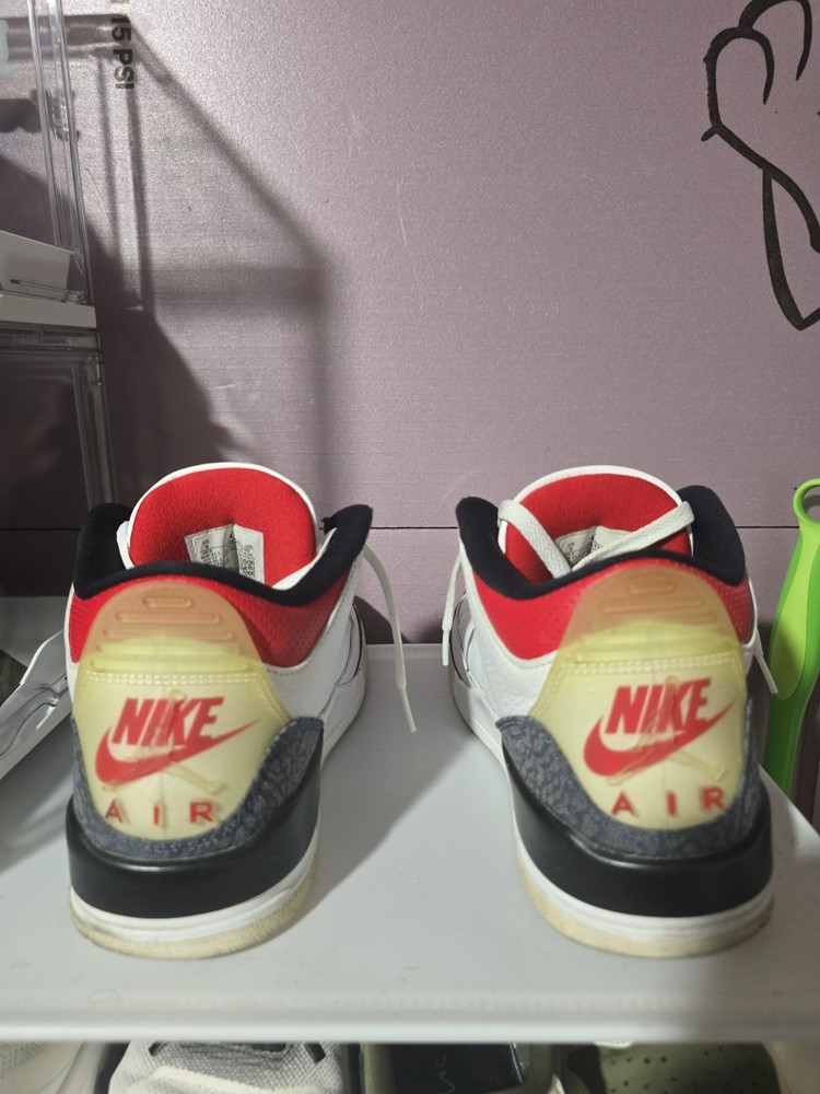 Jordan 3 Retro Denim SE Fire Red 2020 Size 9 Used