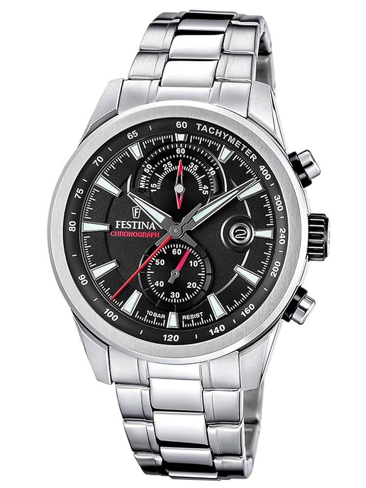 Festina Men's Chronograph Steel/Black Chrono F20694/6