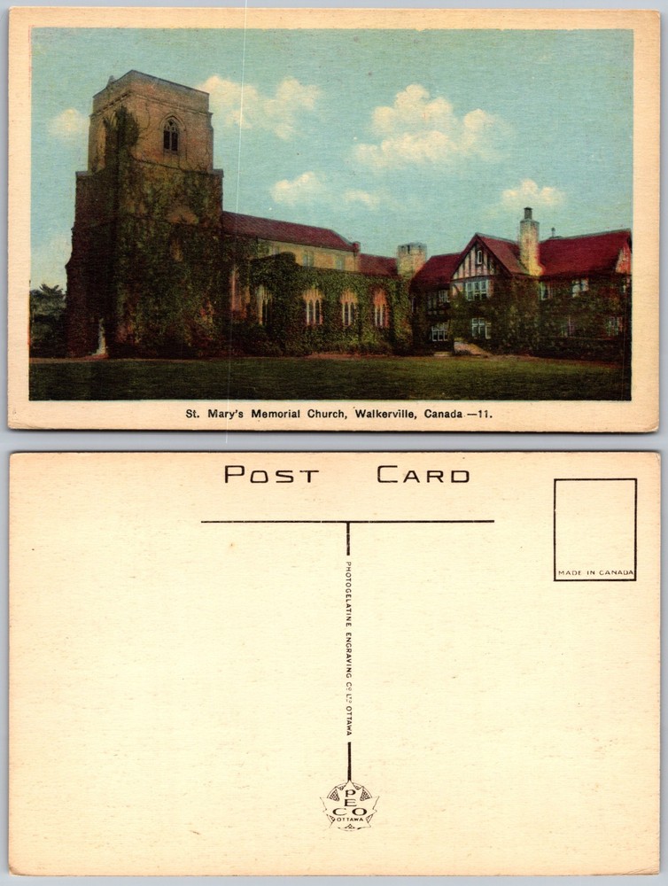 St Marys Memorial Church Walkerville Canada Postcard
