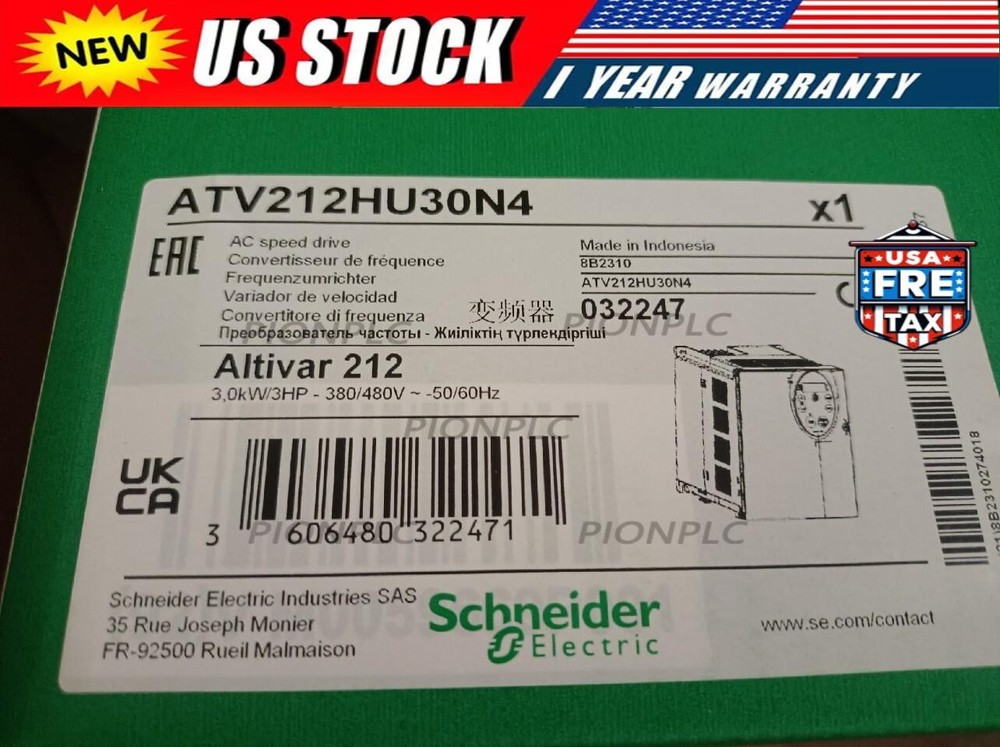 ATV212HU30N4 3kw frequency converter ATV212HU30N4 ATV212HU30N4 US Free TAX