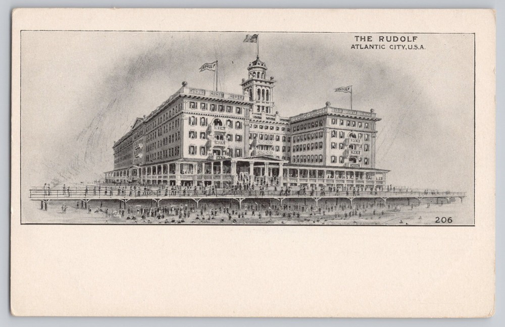 The Rudolf Atlantic City NJ New Jersey 1903 Antique Postcard
