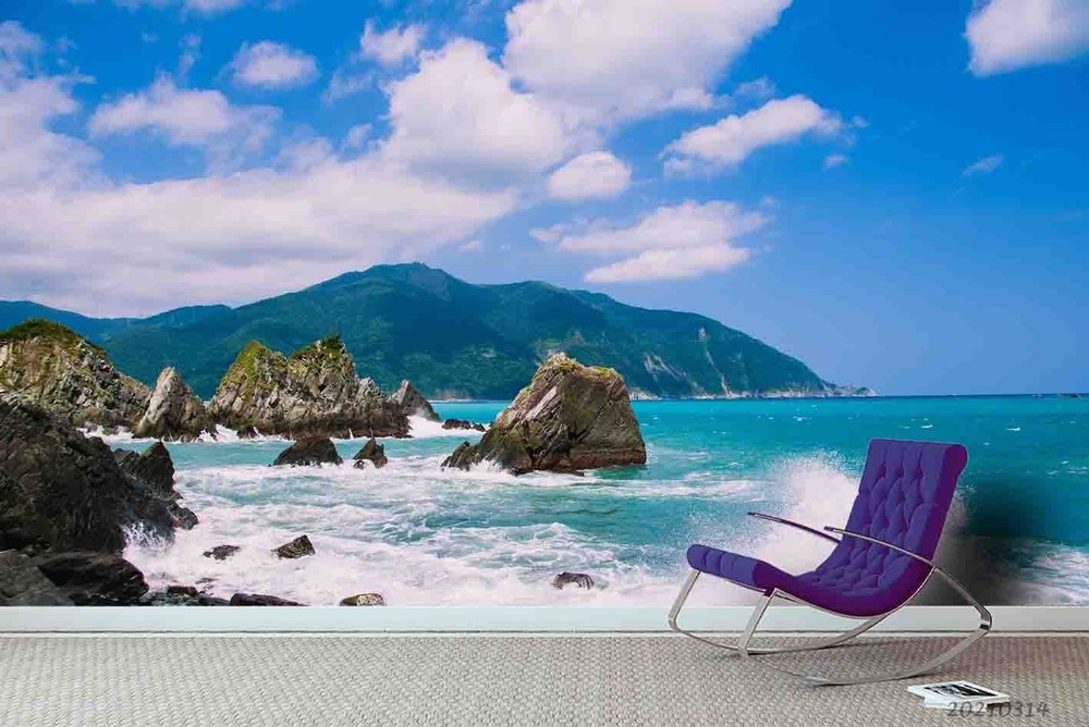 3D Sky Sea Mountain Landscape Wall Murals Wallpaper Murals Wall Sticker