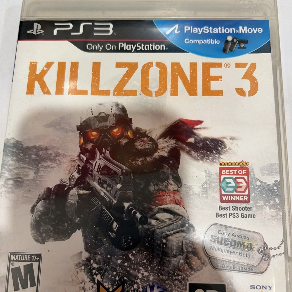 KillZone 3 (PlayStation 3, 2011) PS3 - Complete W/ Manual