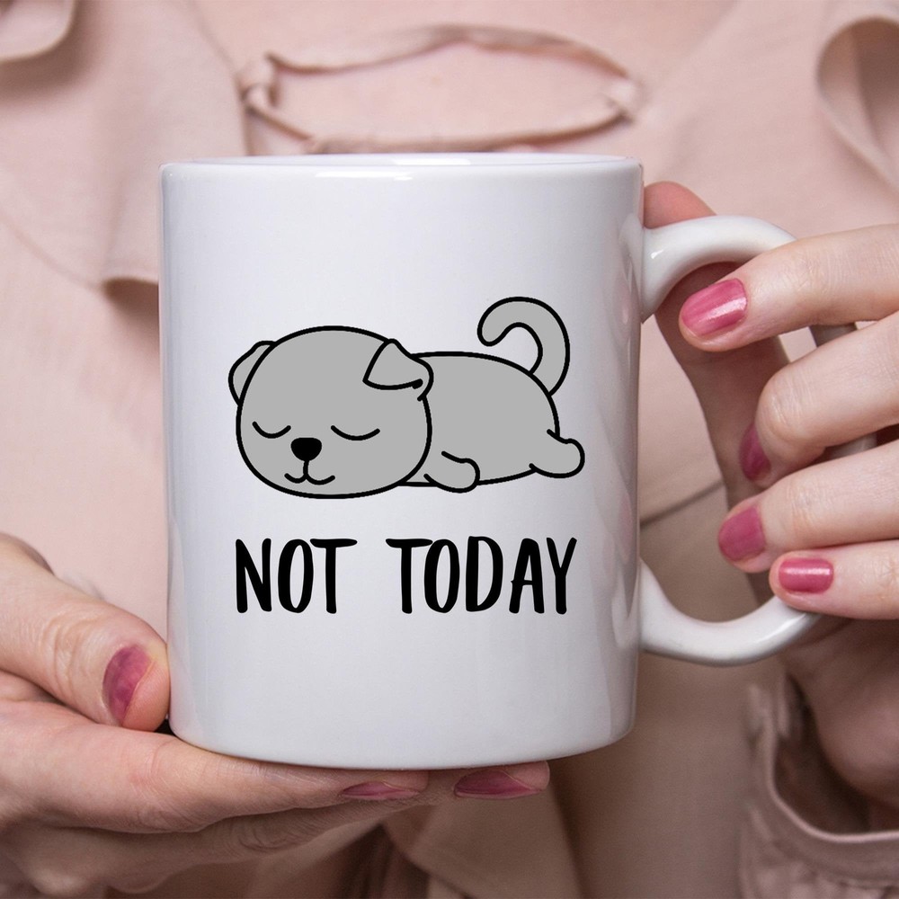Funny Scottish Fold Cat Gray Lazy Not Today Cat Mug Lazy Gift For Cats Lovers