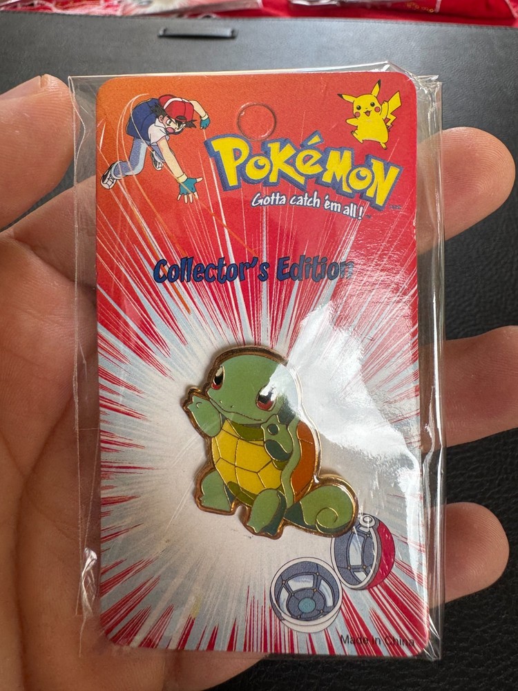 1999 Pokémon Squirtle Vintage Pin – UNPUNCHED – Nintendo Licensed