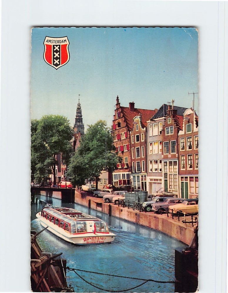 Postcard Oudezijds Voorburgwal Amsterdam Netherlands
