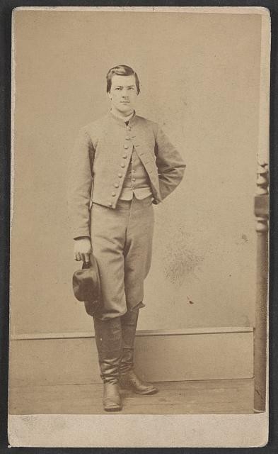 Photo:Baltimore MD Confederate Soldier Private Uniform 1860s CDV Portrait