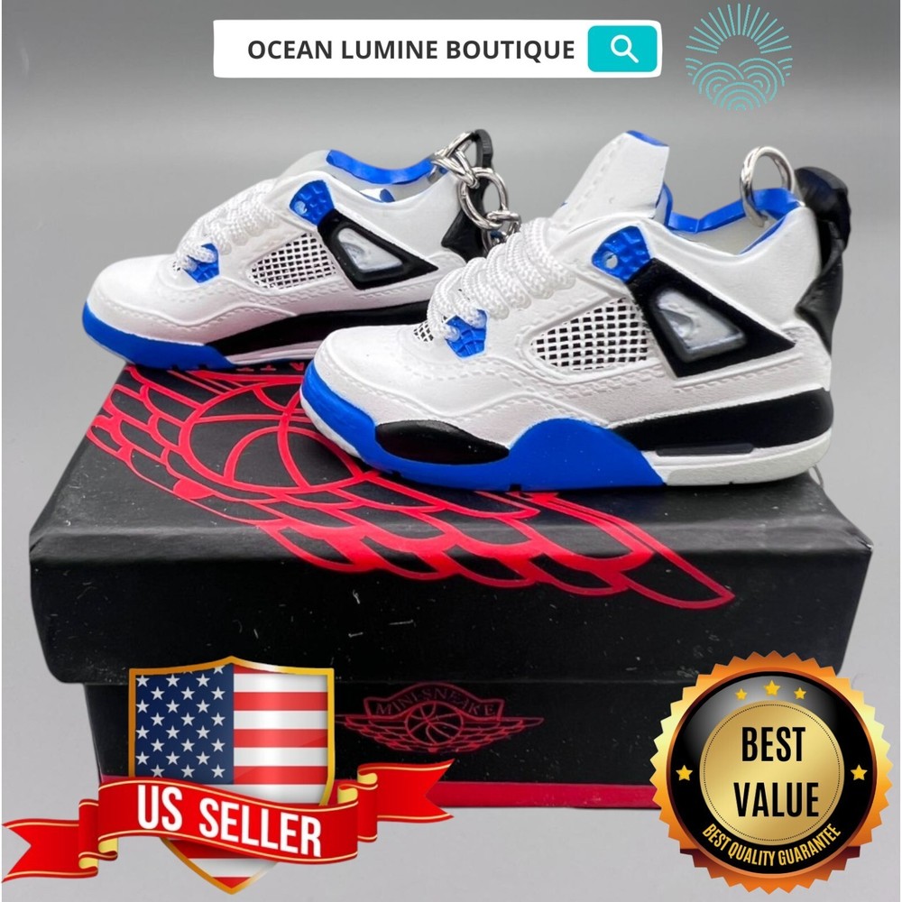 Air Jordan 3D Mini Sneaker Keychain, Shoe Keyring Shoe Box, Display Box Option
