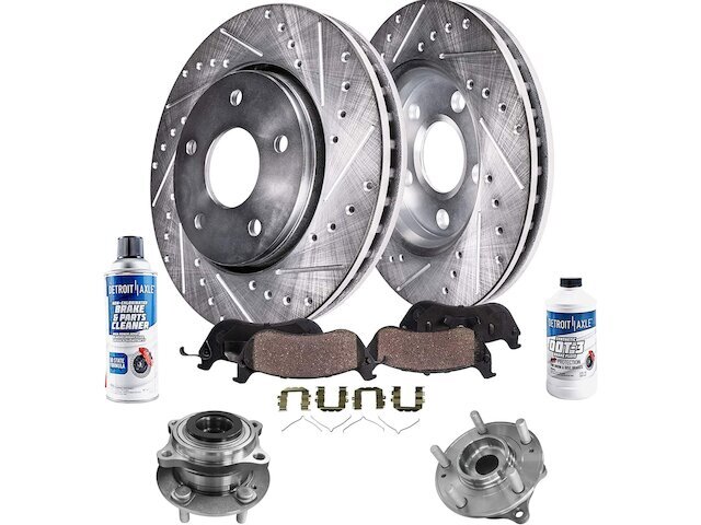For Hyundai Sonata Brake Pad and Rotor and Wheel Hub Kit Detroit Axle 64461JWVP