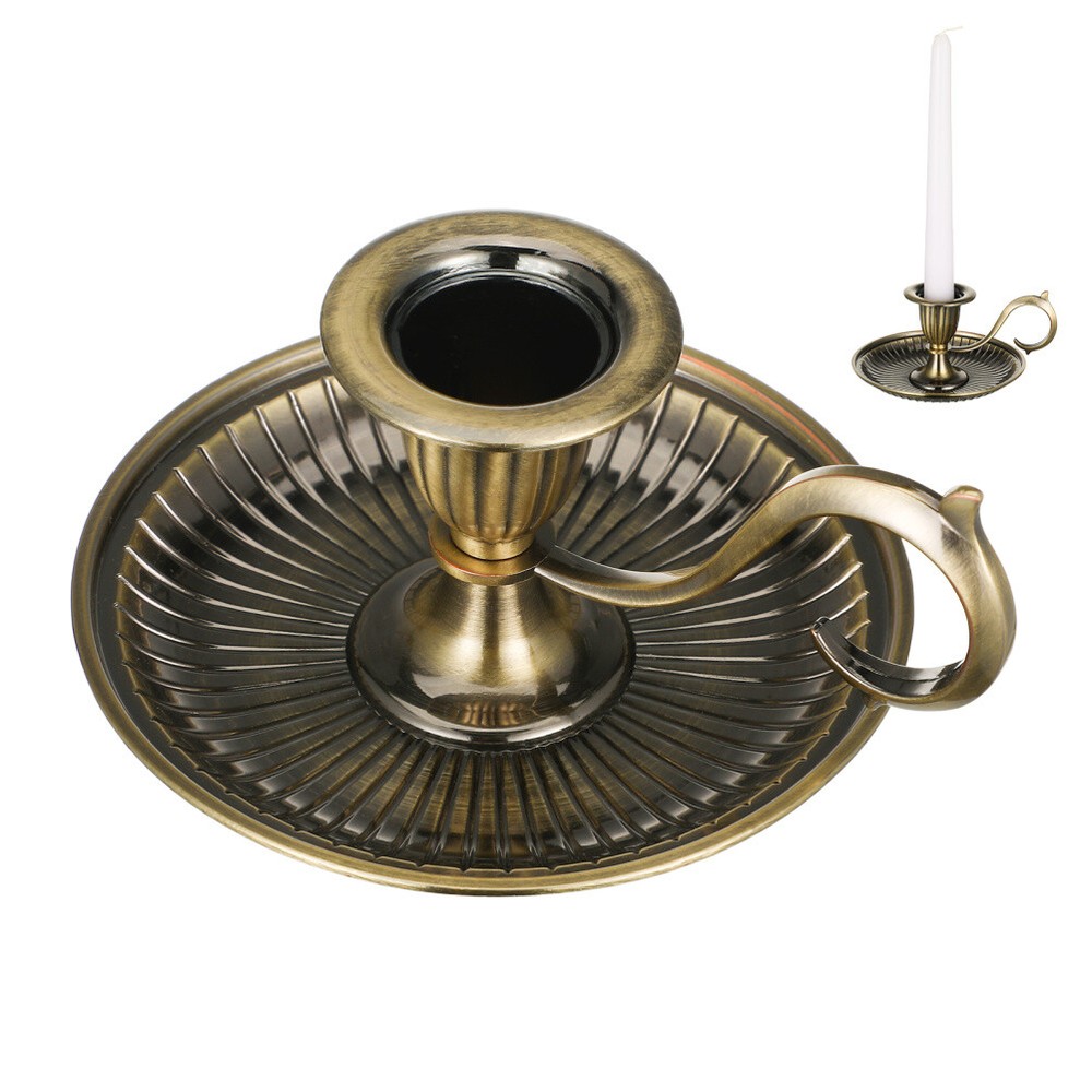 Retro Metal Taper Candle Holder Vintage Candlestick Holder Table Candle Holder