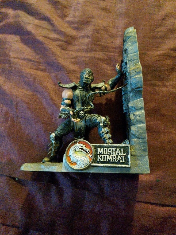 Mortal Kombat Scorpion video game bookend  MK GameStop