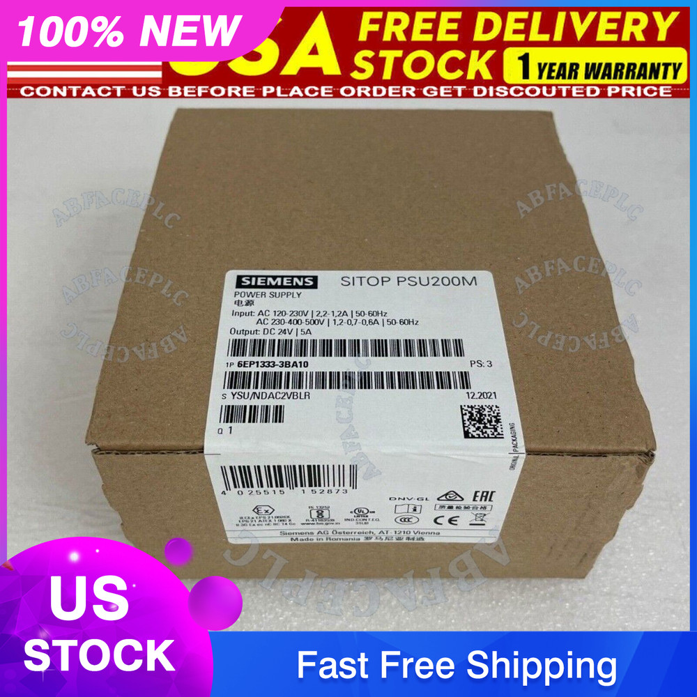 New Siemens SITOP PSU200M 5A Power Supply 6EP1333-3BA10 6EP13333BA10